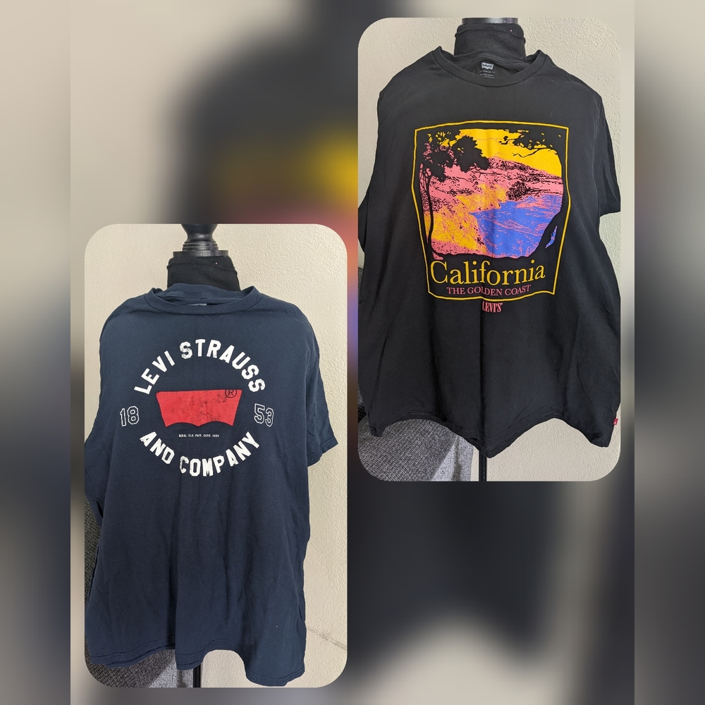 2 Men's Levi's shirts in good condition size XL
